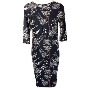 Club L London Floral Bodycon Mini Dress Y2K Vibes – Made in England Size 6